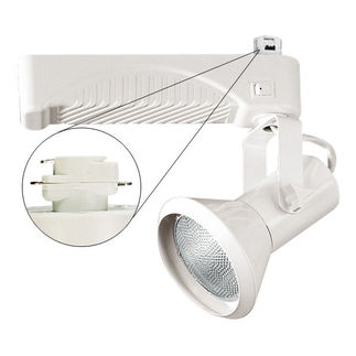 Nora NTM-6330/70W - White - Cone and Gimbal - Operates 70 Watt PAR30 Metal Halide - Compatible with Halo Track - Built-In Electronic Ballast